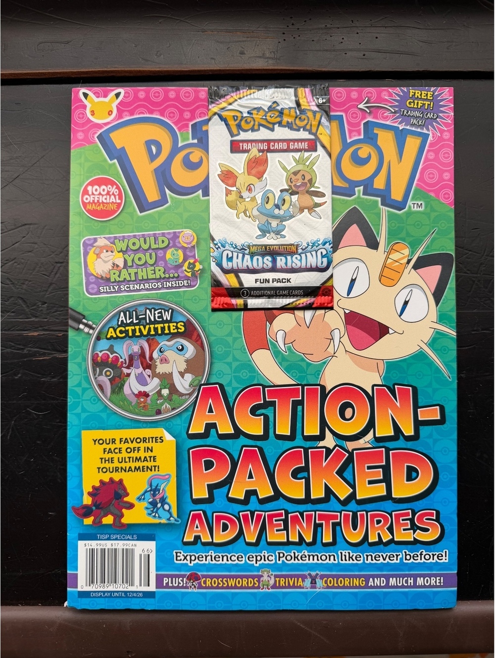 Pokémon Action-Packed Adventures Magazine Chaos Rising Pack
